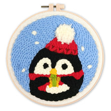 Load image into Gallery viewer, Punch Needle Kit - Santa Penguin