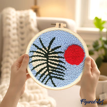 Load image into Gallery viewer, Punch Needle Kit - Botanical Abstract 2