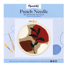 Load image into Gallery viewer, Punch Needle Kit - Botanical Abstract 3