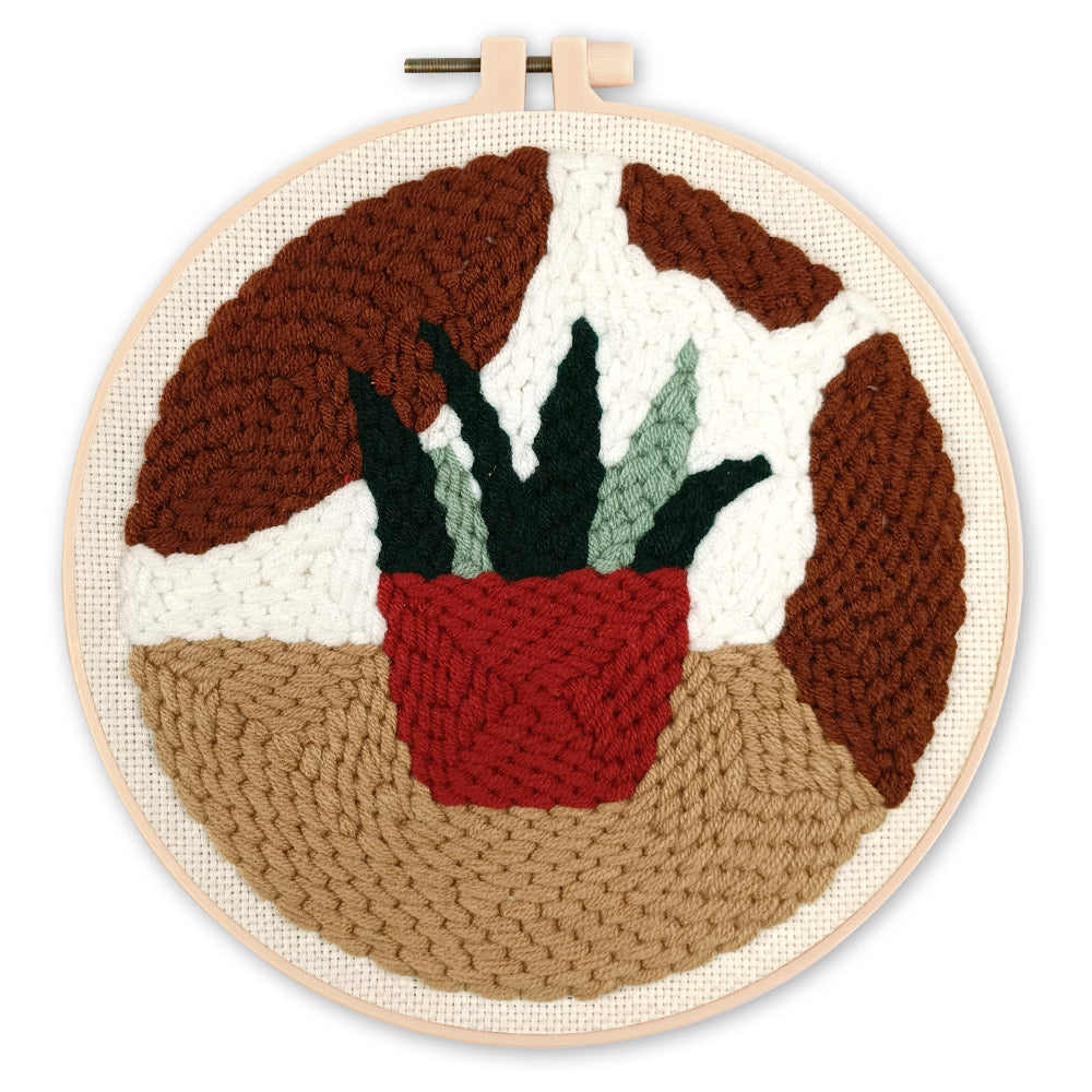 Punch Needle Kit - Red Pot Plant – Figured'Art