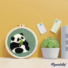 Load image into Gallery viewer, Punch Needle Kit - Panda 2
