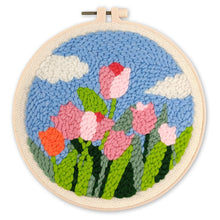 Load image into Gallery viewer, Punch Needle Kit - Tulips and Blue Sky