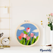Load image into Gallery viewer, Punch Needle Kit - Tulips and Blue Sky
