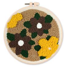 Load image into Gallery viewer, Punch Needle Kit - Yellow and Brown Flowers