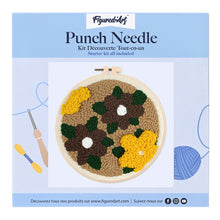 Load image into Gallery viewer, Punch Needle Kit - Yellow and Brown Flowers