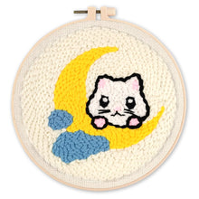 Load image into Gallery viewer, Punch Needle Kit - Cat on the Moon