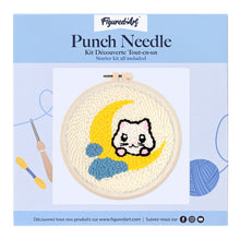 Load image into Gallery viewer, Punch Needle Kit - Cat on the Moon