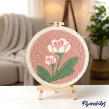 Load image into Gallery viewer, Punch Needle Kit - White Flowers 2