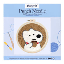 Load image into Gallery viewer, Punch Needle Kit - White Dog and Coffee