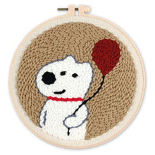 Load image into Gallery viewer, Punch Needle Kit - White Dog and Balloon