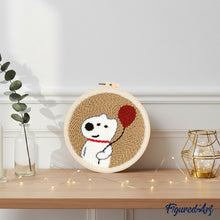 Load image into Gallery viewer, Punch Needle Kit - White Dog and Balloon