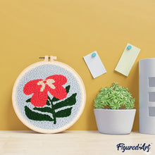 Load image into Gallery viewer, Punch Needle Kit - Hibiscus