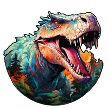 Load image into Gallery viewer, Wooden Puzzle - Dinosaur in Forest