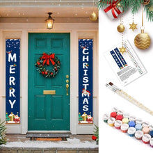 Load image into Gallery viewer, Paint by Numbers Front Door Hanging Banners - Santa Greetings Figured'Art