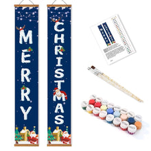 Load image into Gallery viewer, Paint by Numbers Front Door Hanging Banners - Santa Greetings