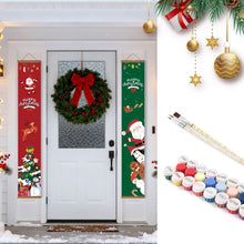Load image into Gallery viewer, Paint by Numbers Front Door Hanging Banners - Christmas Spirit Figured'Art