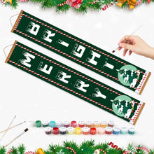 Load image into Gallery viewer, Paint by Numbers Front Door Hanging Banners - Merry &amp; Bright