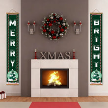 Load image into Gallery viewer, Paint by Numbers Front Door Hanging Banners - Merry &amp; Bright