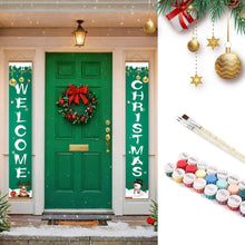 Load image into Gallery viewer, Paint by Numbers Front Door Hanging Banners - Season's Joy Figured'Art