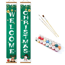 Load image into Gallery viewer, Paint by Numbers Front Door Hanging Banners - Season's Joy