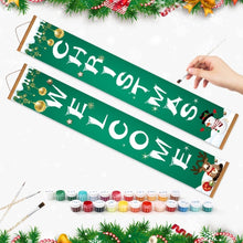Load image into Gallery viewer, Paint by Numbers Front Door Hanging Banners - Season's Joy