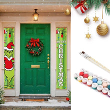 Load image into Gallery viewer, Paint by Numbers Front Door Hanging Banners - Holiday Thief Figured'Art