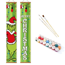 Load image into Gallery viewer, Paint by Numbers Front Door Hanging Banners - Holiday Thief