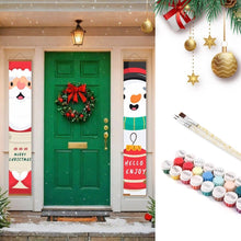 Load image into Gallery viewer, Paint by Numbers Front Door Hanging Banners - Snowman Joy Figured'Art