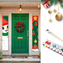 Load image into Gallery viewer, Paint by Numbers Front Door Hanging Banners - Smiling Snowman Figured'Art