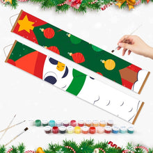 Load image into Gallery viewer, Paint by Numbers Front Door Hanging Banners - Smiling Snowman