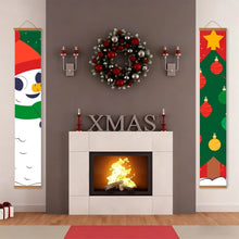 Load image into Gallery viewer, Paint by Numbers Front Door Hanging Banners - Smiling Snowman