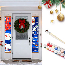 Load image into Gallery viewer, Paint by Numbers Front Door Hanging Banners - Jolly Frosty Figured'Art