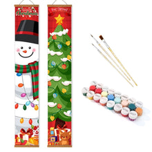 Load image into Gallery viewer, Paint by Numbers Front Door Hanging Banners - Sparkling Tree