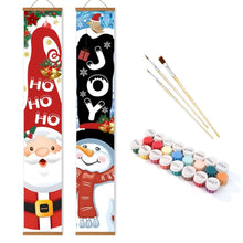 Load image into Gallery viewer, Paint by Numbers Front Door Hanging Banners - HO HO HO