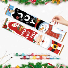 Load image into Gallery viewer, Paint by Numbers Front Door Hanging Banners - HO HO HO