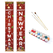 Load image into Gallery viewer, Paint by Numbers Front Door Hanging Banners - Evergreen Joy