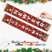 Load image into Gallery viewer, Paint by Numbers Front Door Hanging Banners - Evergreen Joy