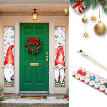 Load image into Gallery viewer, Paint by Numbers Front Door Hanging Banners - Snowy Gnomes Figured'Art