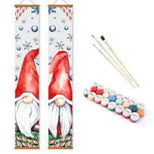 Load image into Gallery viewer, Paint by Numbers Front Door Hanging Banners - Snowy Gnomes