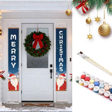 Load image into Gallery viewer, Paint by Numbers Front Door Hanging Banners - Santa Cheer Figured'Art