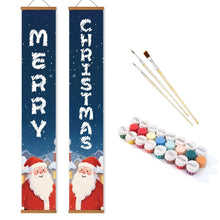 Load image into Gallery viewer, Paint by Numbers Front Door Hanging Banners - Santa Cheer