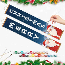 Load image into Gallery viewer, Paint by Numbers Front Door Hanging Banners - Santa Cheer