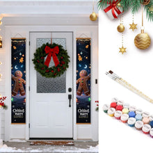 Load image into Gallery viewer, Paint by Numbers Front Door Hanging Banners - Gingerbread Fun Figured'Art