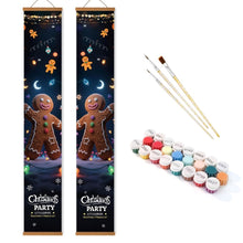 Load image into Gallery viewer, Paint by Numbers Front Door Hanging Banners - Gingerbread Fun