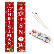 Load image into Gallery viewer, Paint by Numbers Front Door Hanging Banners - Let It Snow
