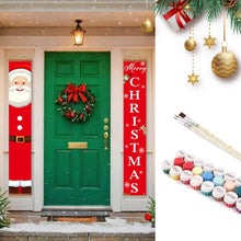 Load image into Gallery viewer, Paint by Numbers Front Door Hanging Banners - Classic Santa Figured'Art