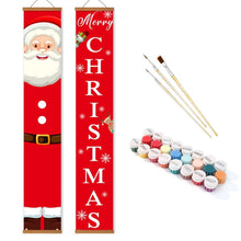 Load image into Gallery viewer, Paint by Numbers Front Door Hanging Banners - Classic Santa