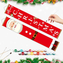 Load image into Gallery viewer, Paint by Numbers Front Door Hanging Banners - Classic Santa
