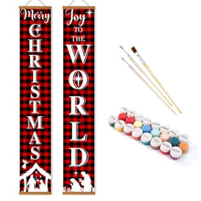 Load image into Gallery viewer, Paint by Numbers Front Door Hanging Banners - Christmas World