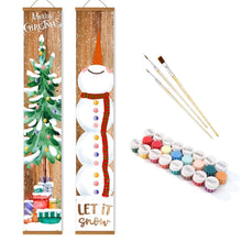 Load image into Gallery viewer, Paint by Numbers Front Door Hanging Banners - Vintage Christmas
